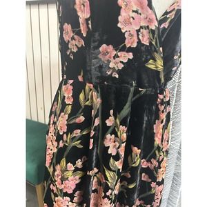 Anthropologie Black Floral Mini Dress